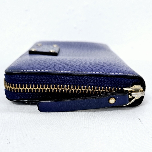 Kate Spade Wellesley Neda Zip-Around Leather Wallet in Blueberry Jam - Picture 4 of 12